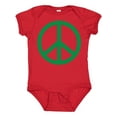 thumbnail image 1 of Inktastic Green Symbol Peace Sign Boys or Girls Baby Bodysuit, 1 of 5