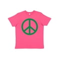 thumbnail image 1 of Inktastic Green Symbol Peace Sign Youth T-Shirt, 1 of 5