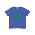 thumbnail image 1 of Inktastic Green Symbol Peace Sign Youth T-Shirt, 1 of 5