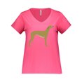 thumbnail image 1 of Inktastic Greyhound Women's Plus Size V-Neck T-Shirt, 1 of 4