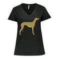 thumbnail image 1 of Inktastic Greyhound Women's Plus Size V-Neck T-Shirt, 1 of 5