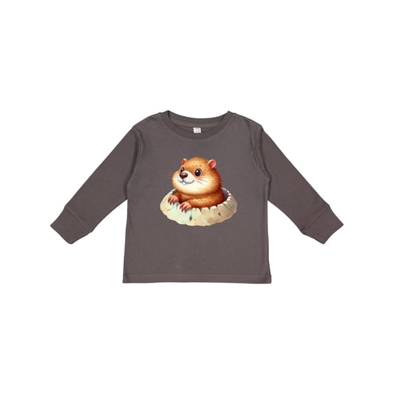 Inktastic Groundhog Day Boys or Girls Long Sleeve Toddler T-Shirt
