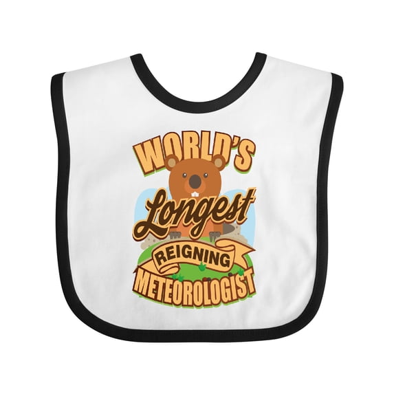 Inktastic Groundhog Day Meterologist Weather Boys or Girls Baby Bib
