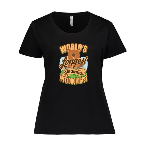 Inktastic Groundhog Day Meterologist Weather Women's Plus Size T-Shirt