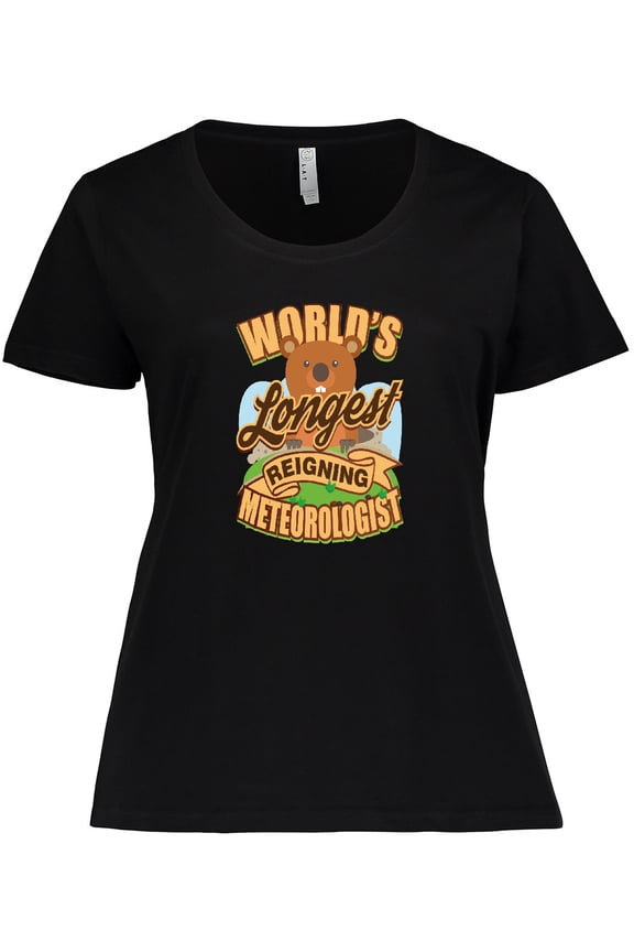 Groundhog Day Meterologist Weather Women's Plus Size T-Shirt