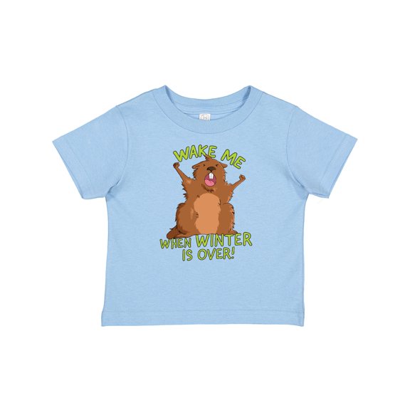 Inktastic Groundhog Day Wake Me When Winter is Over Boys or Girls Baby T-Shirt