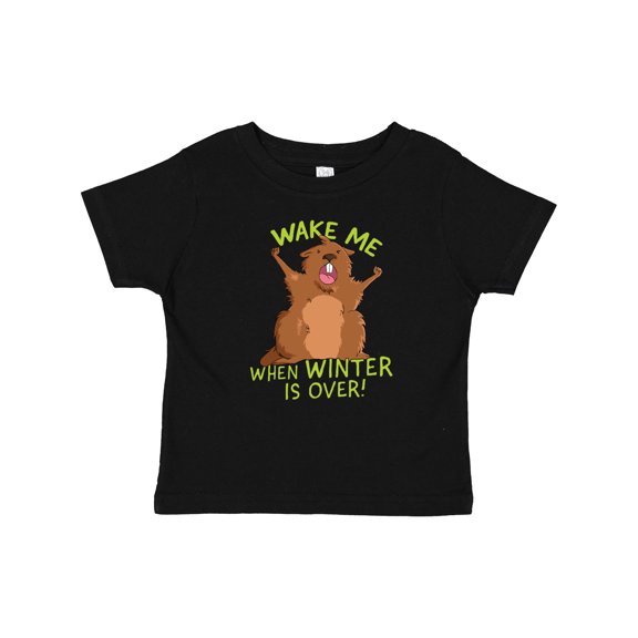 Inktastic Groundhog Day Wake Me When Winter is Over Boys or Girls Baby T-Shirt