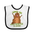 thumbnail image 1 of Inktastic Groundhog Day Wake Me when Winter is over Boys or Girls Baby Bib, 1 of 4