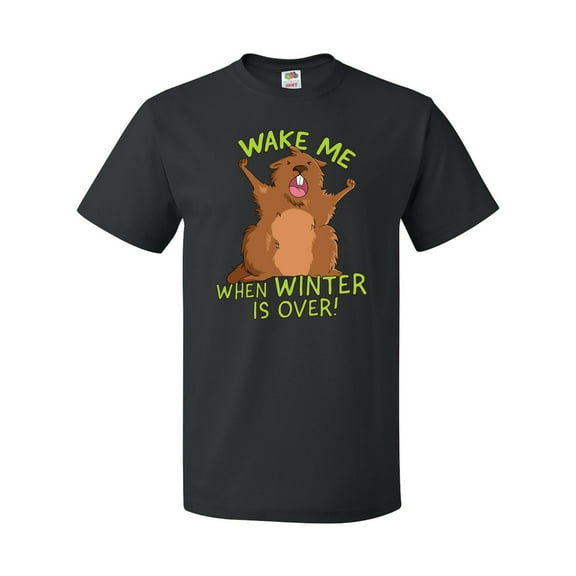 Inktastic Groundhog Day Wake Me when Winter is over T-Shirt