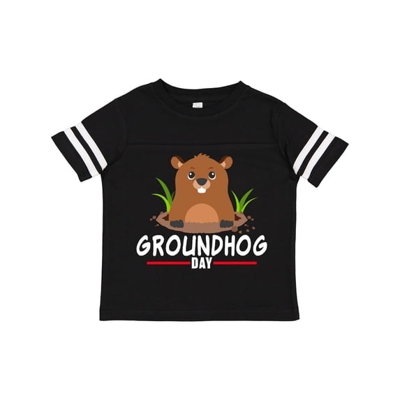 Inktastic Groundhog Day with Cute Groundhog Illustration Boys or Girls Toddler T-Shirt