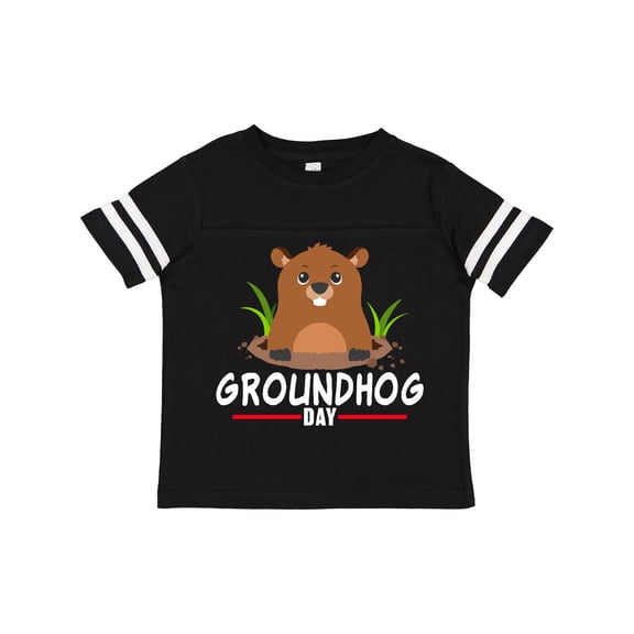 Inktastic Groundhog Day with Cute Groundhog Illustration Boys or Girls Toddler T-Shirt