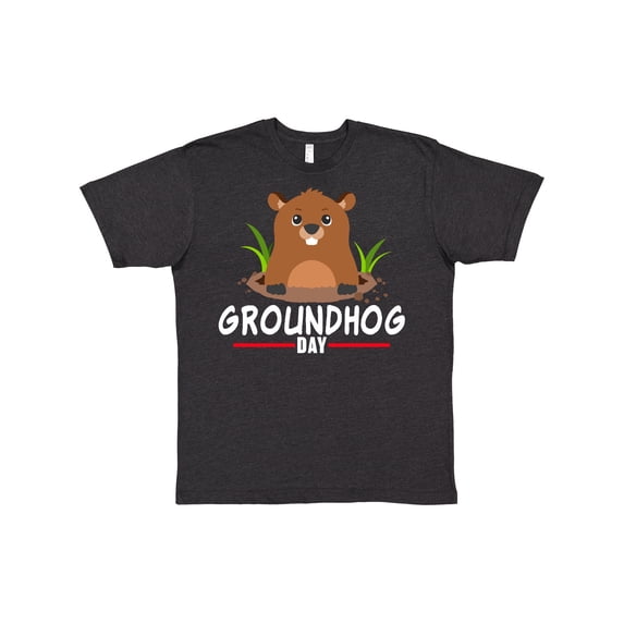 Inktastic Groundhog Day with Cute Groundhog Illustration T-Shirt