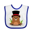 thumbnail image 1 of Inktastic Groundhog Day with Groundhog in Top Hat Boys or Girls Baby Bib, 1 of 4