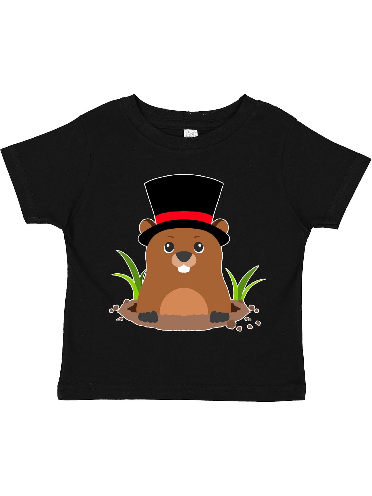 Inktastic Groundhog Day with Groundhog in Top Hat Boys or Girls Toddler ...