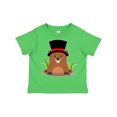 thumbnail image 1 of Inktastic Groundhog Day with Groundhog in Top Hat Boys or Girls Toddler T-Shirt, 1 of 5