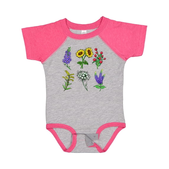 Inktastic Group of Beautiful Wildflowers Boys or Girls Baby Bodysuit