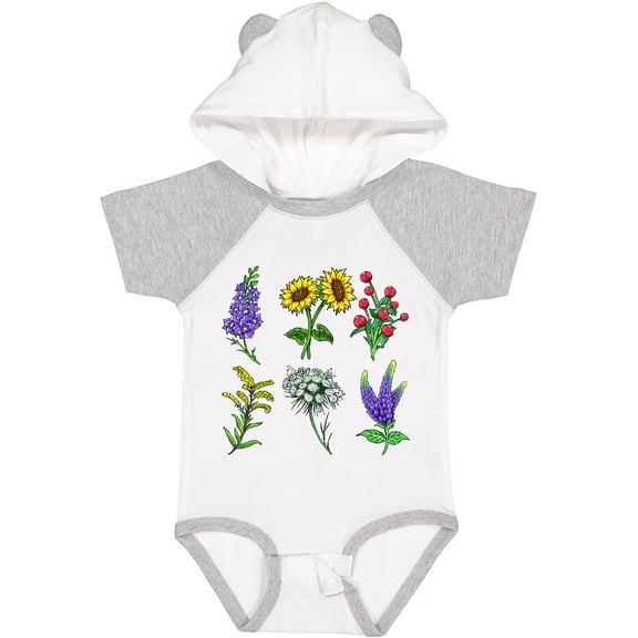 Inktastic Group of Beautiful Wildflowers Boys or Girls Baby Bodysuit