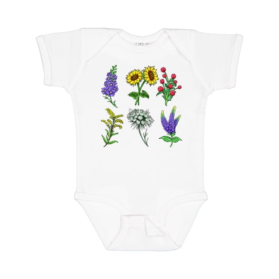 Inktastic Group of Beautiful Wildflowers Boys or Girls Baby Bodysuit
