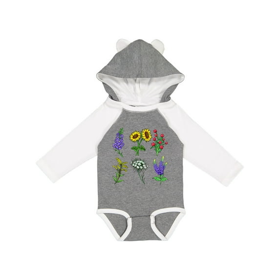 Inktastic Group of Beautiful Wildflowers Boys or Girls Long Sleeve Baby Bodysuit