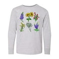 thumbnail image 1 of Inktastic Group of Beautiful Wildflowers Long Sleeve Youth T-Shirt, 1 of 5