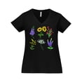 thumbnail image 1 of Inktastic Group of Beautiful Wildflowers Women's Plus Size V-Neck T-Shirt, 1 of 5