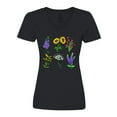 thumbnail image 1 of Inktastic Group of Beautiful Wildflowers Women's V-Neck T-Shirt, 1 of 5