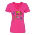 thumbnail image 1 of Inktastic Group of Beautiful Wildflowers Women's V-Neck T-Shirt, 1 of 5
