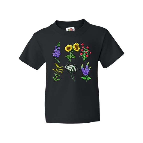Inktastic Group of Beautiful Wildflowers Youth T-Shirt