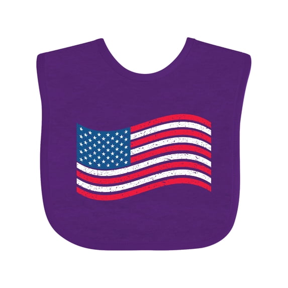 Inktastic Grunge American Flag Boys or Girls Baby Bib