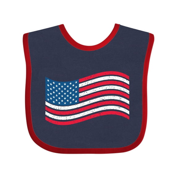 Inktastic Grunge American Flag Boys or Girls Baby Bib
