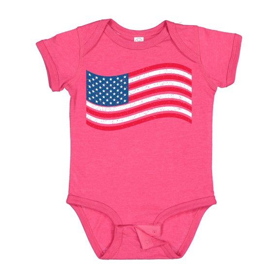 Inktastic Grunge American Flag Boys or Girls Baby Bodysuit