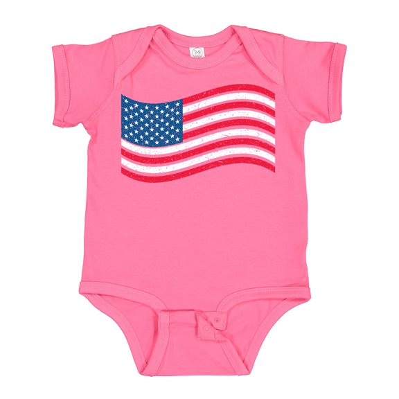 Inktastic Grunge American Flag Boys or Girls Baby Bodysuit