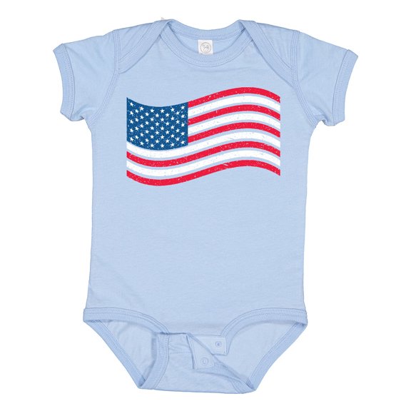 Inktastic Grunge American Flag Boys or Girls Baby Bodysuit