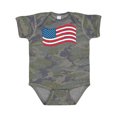 thumbnail image 1 of Inktastic Grunge American Flag Boys or Girls Baby Bodysuit, 1 of 5