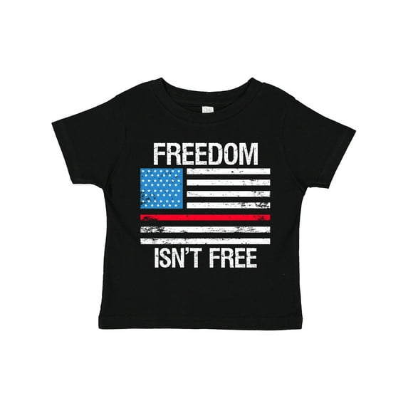 Inktastic Grunge American Flag Freedom Isn't Free Boys or Girls Toddler T-Shirt