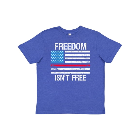 Inktastic Grunge American Flag Freedom Isn't Free Youth T-Shirt