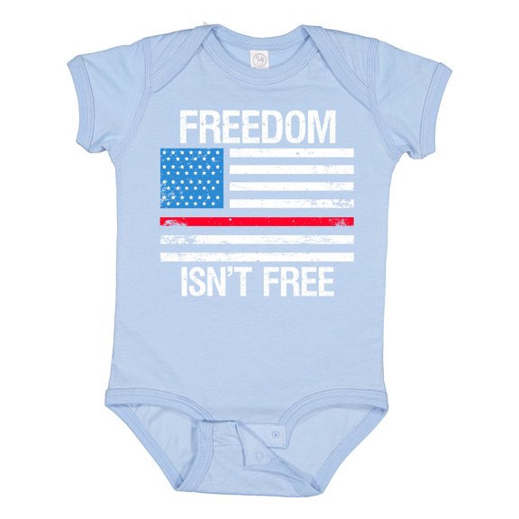 Inktastic Grunge American Flag Freedom isn't Free Boys or Girls Baby Bodysuit