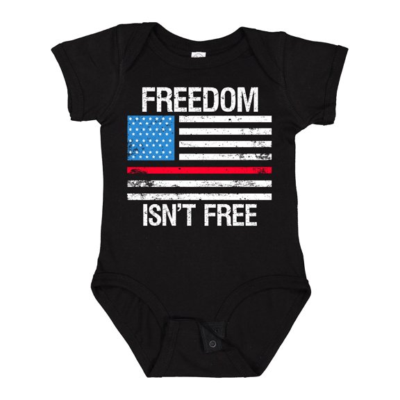 Inktastic Grunge American Flag Freedom isn't Free Boys or Girls Baby Bodysuit