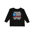 thumbnail image 1 of Inktastic Grunge American Flag Freedom isn't Free Boys or Girls Long Sleeve Toddler T-Shirt, 1 of 5