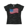 thumbnail image 1 of Inktastic Grunge American Flag Women's T-Shirt, 1 of 5
