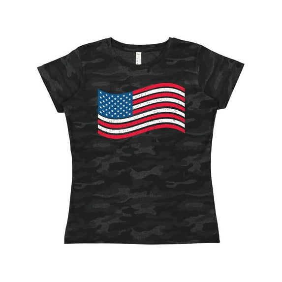 Inktastic Grunge American Flag Women's T-Shirt