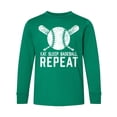 thumbnail image 1 of Inktastic Grunge Eat Sleep Baseball Repeat Long Sleeve Youth T-Shirt, 1 of 5