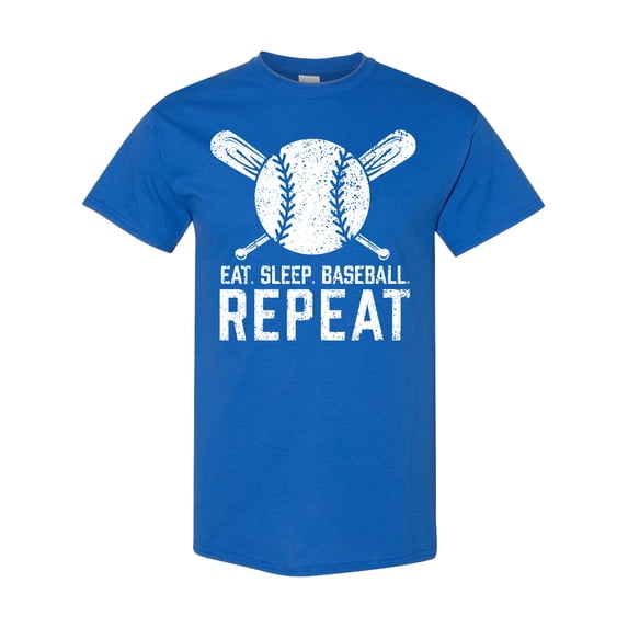 Inktastic Grunge Eat Sleep Baseball Repeat T-Shirt