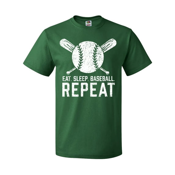 Inktastic Grunge Eat Sleep Baseball Repeat T-Shirt