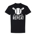thumbnail image 1 of Inktastic Grunge Eat Sleep Baseball Repeat T-Shirt, 1 of 5