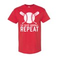 thumbnail image 1 of Inktastic Grunge Eat Sleep Baseball Repeat T-Shirt, 1 of 5