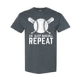 thumbnail image 1 of Inktastic Grunge Eat Sleep Baseball Repeat T-Shirt, 1 of 5