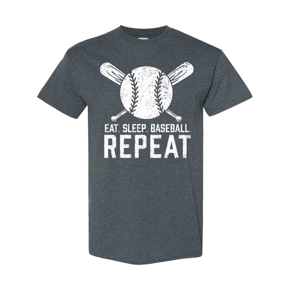 Inktastic Grunge Eat Sleep Baseball Repeat T-Shirt