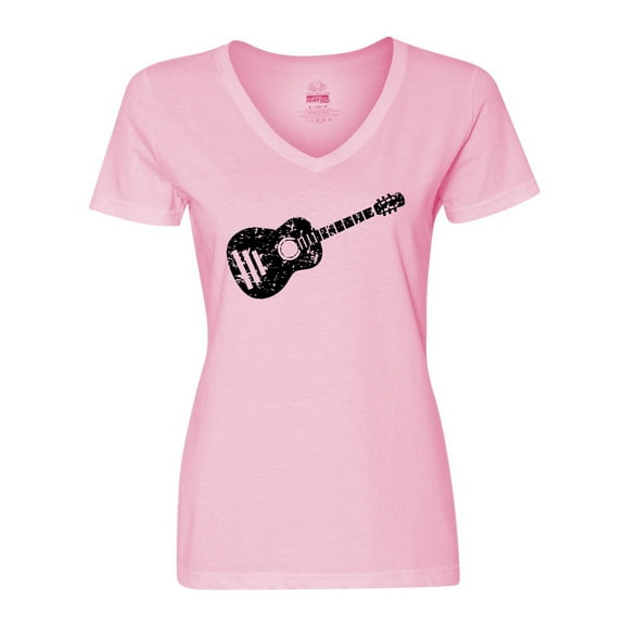 Inktastic Grunge Guitar Women's V-Neck T-Shirt