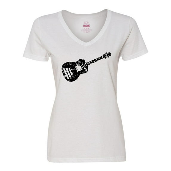 Inktastic Grunge Guitar Women's V-Neck T-Shirt